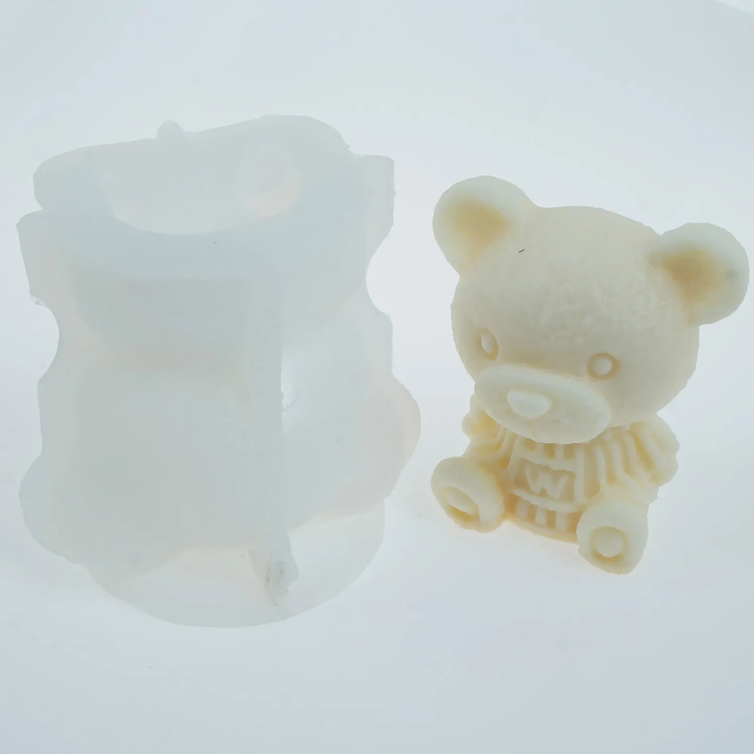 1 PCS 3D Silicone Teddy Bear Mold, Bear Ice Mold, Candle Mold Soap Mold Cake Decoration Mold 3 Sizes to choose 103680