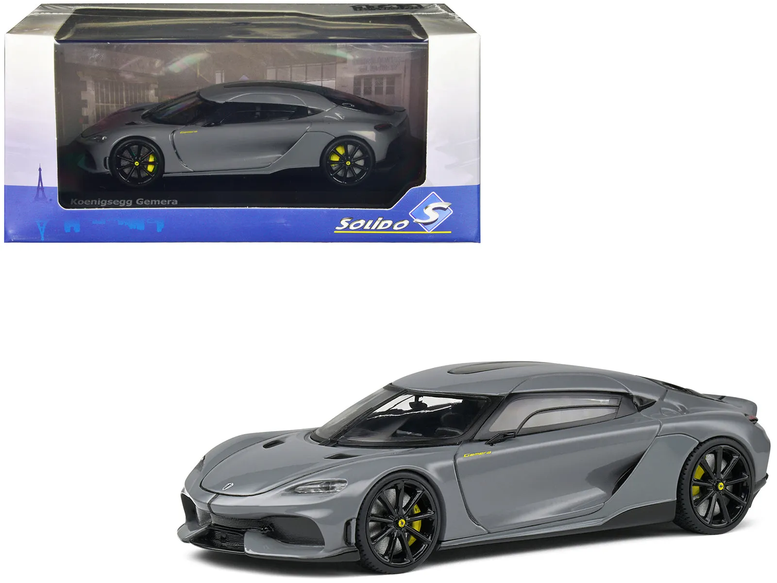 2021 Koenigsegg Gemera Hybrid 2 2 Coupe Gray 1/43 Diecast Model Car by Solido