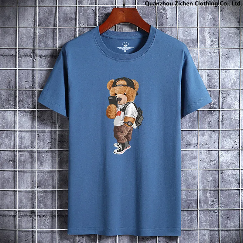 2023 Funny Bear Cotton Harajuku Tshirt For Summer