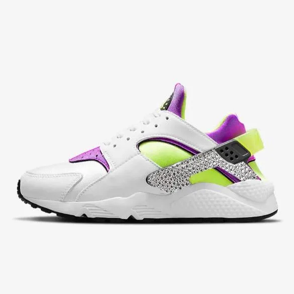 Air Huarache Women (White/Neon Yellow/Purple)