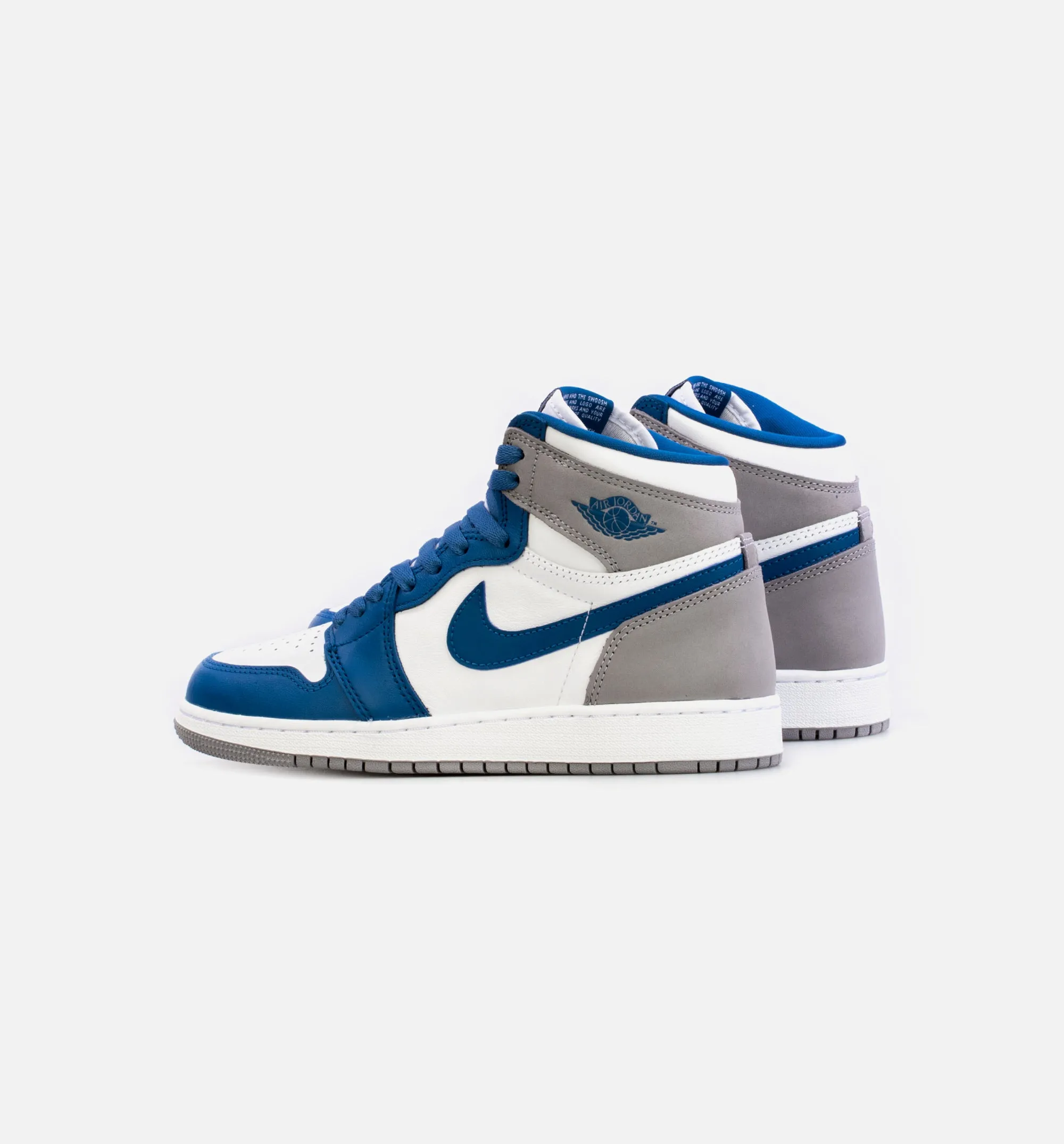 Air Jordan 1 High OG True Blue Grade School Lifestyle Shoe - Blue/White Free Shipping