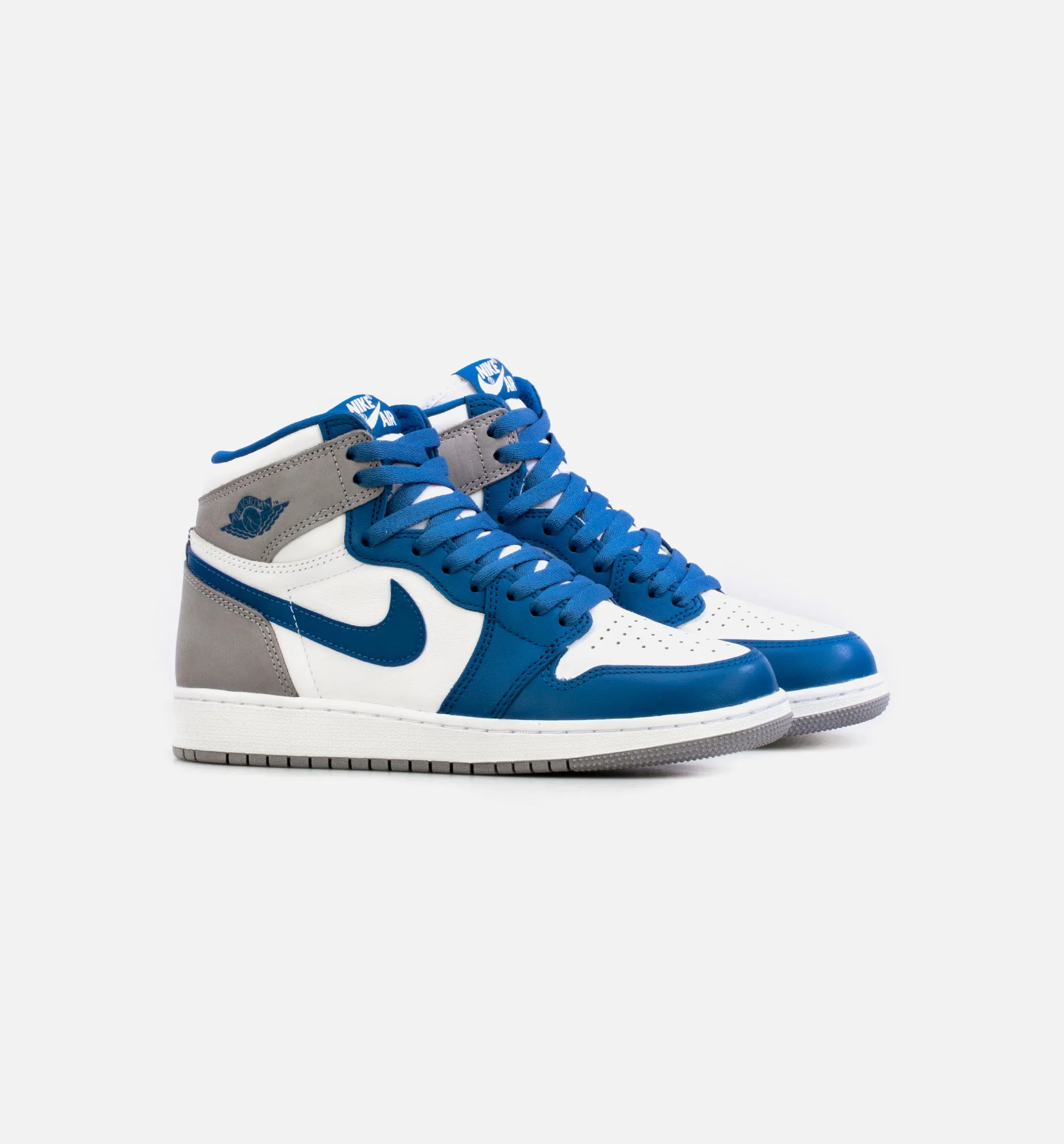 Air Jordan 1 High OG True Blue Grade School Lifestyle Shoe - Blue/White Free Shipping