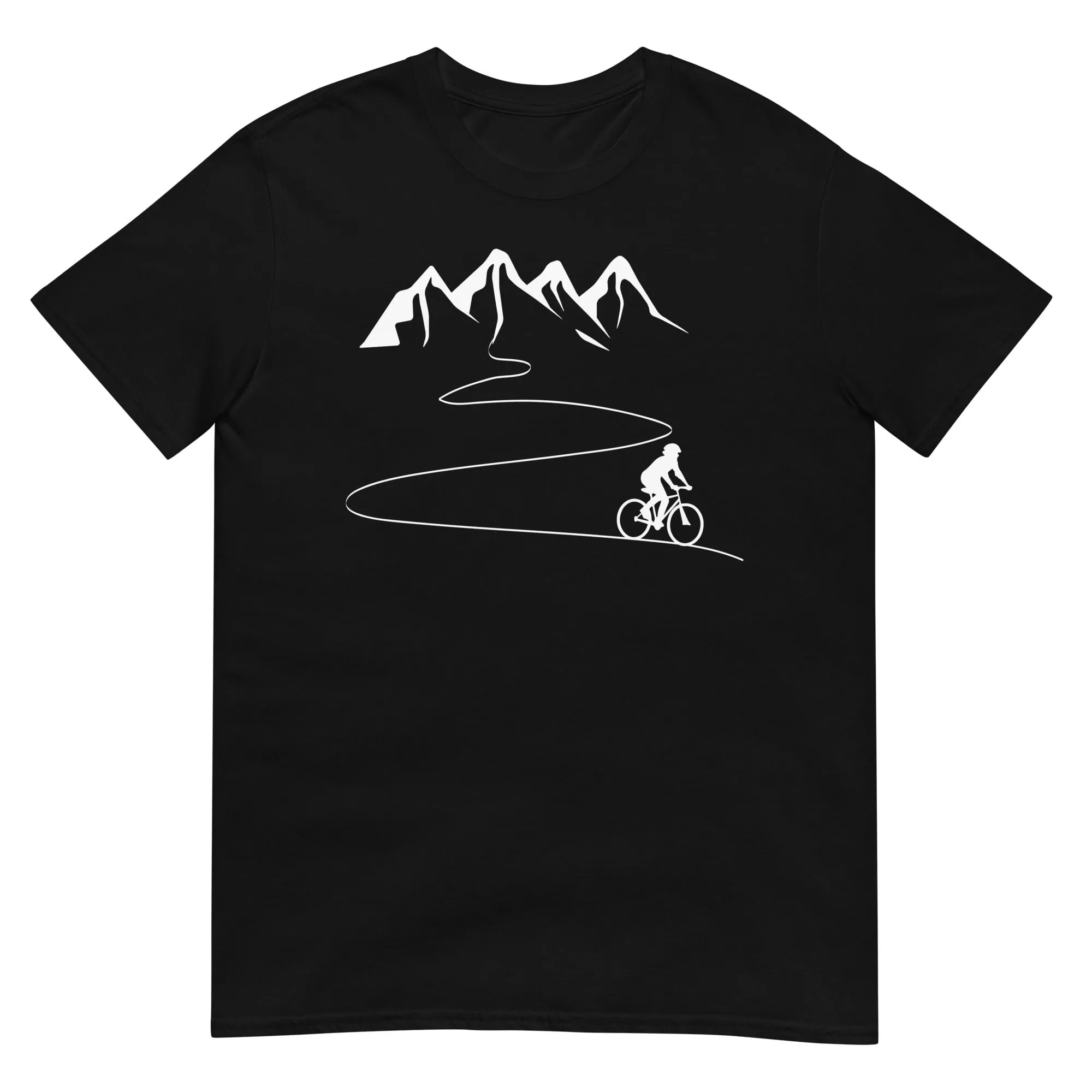 Berge - Kurve Linie - Radfahren -   - Unisex Basic Softstyle T-Shirt | Gildan 64000