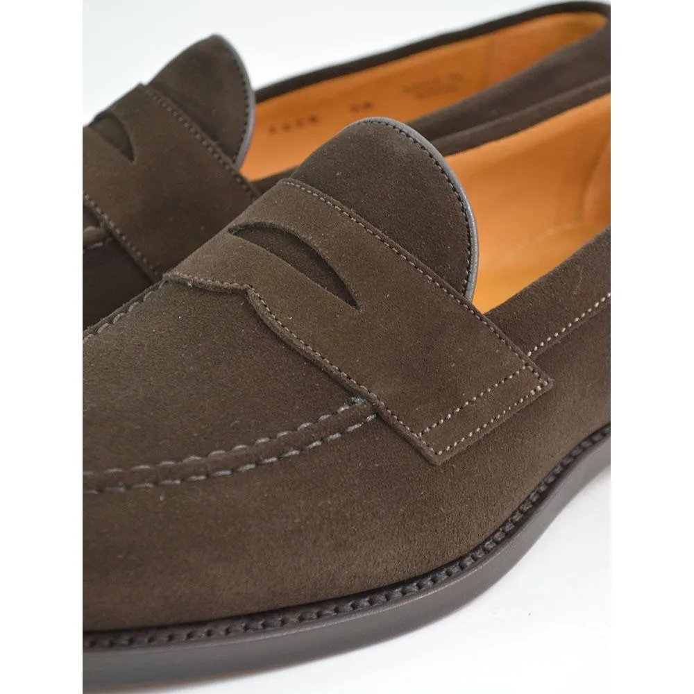 Berwick 1707 Penny Loafer (9628) - Dark Brown Suede