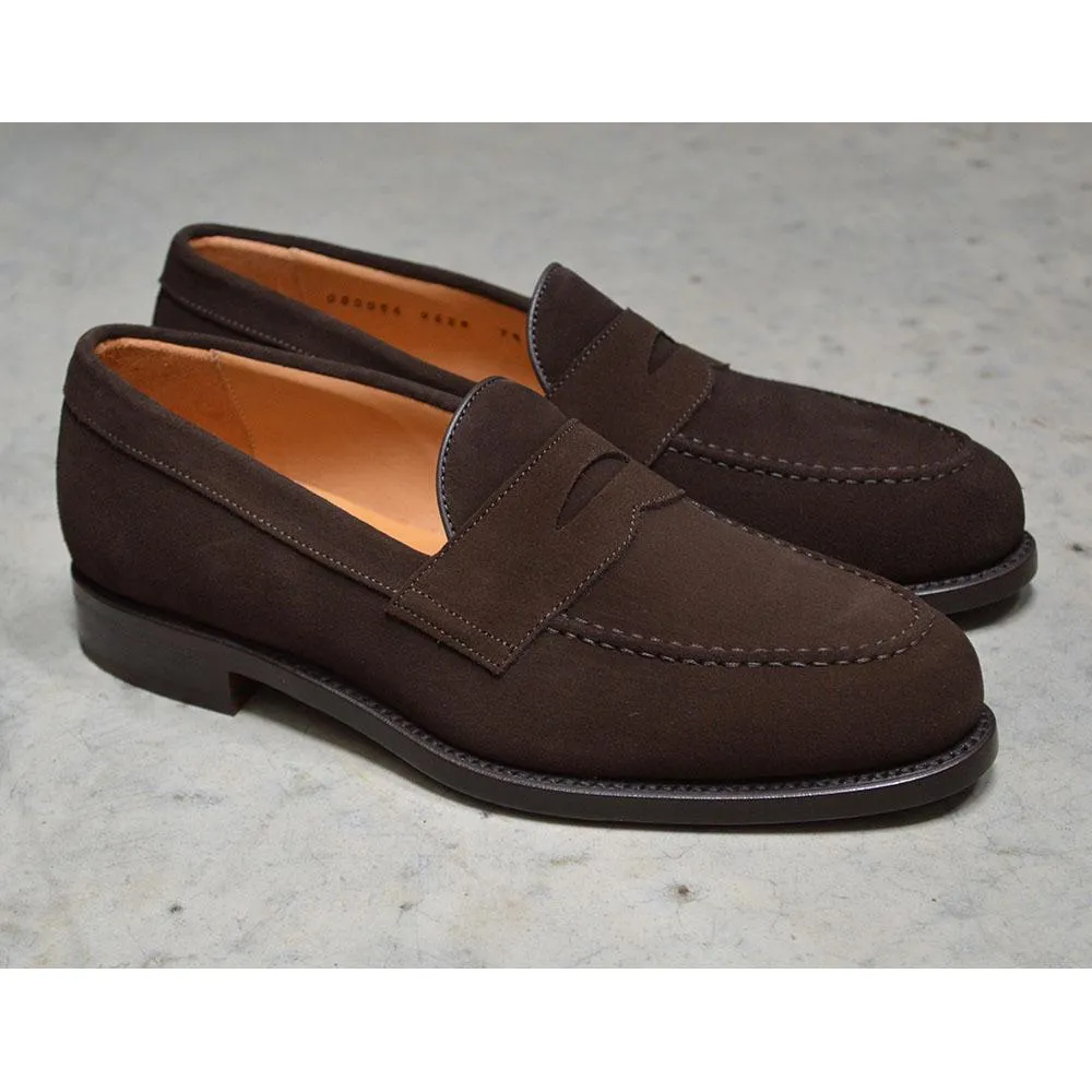 Berwick 1707 Penny Loafer (9628) - Dark Brown Suede