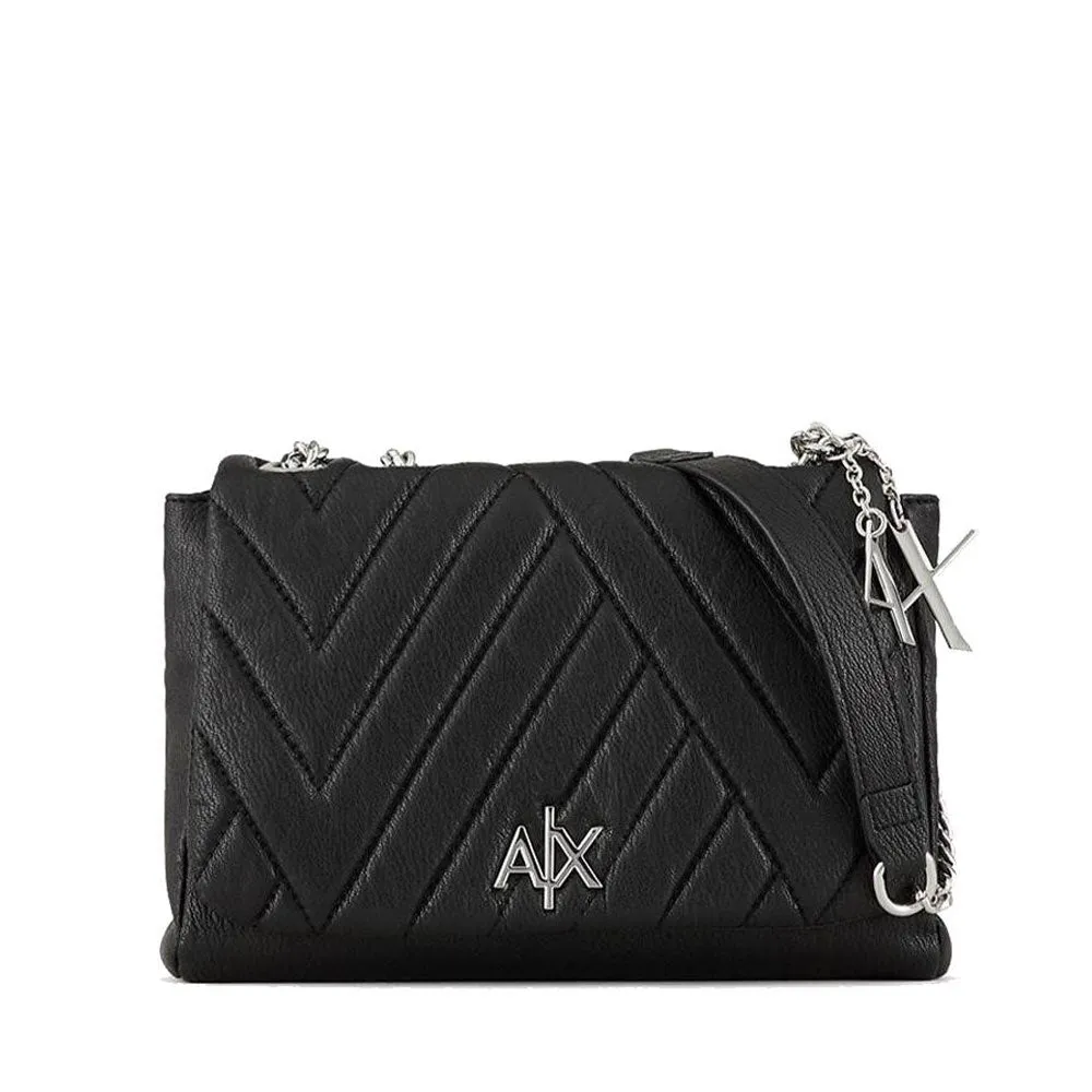 Borsa Donna a Tracolla Trapuntata ARMANI EXCHANGE Chiusa con Pattina Colore Nero