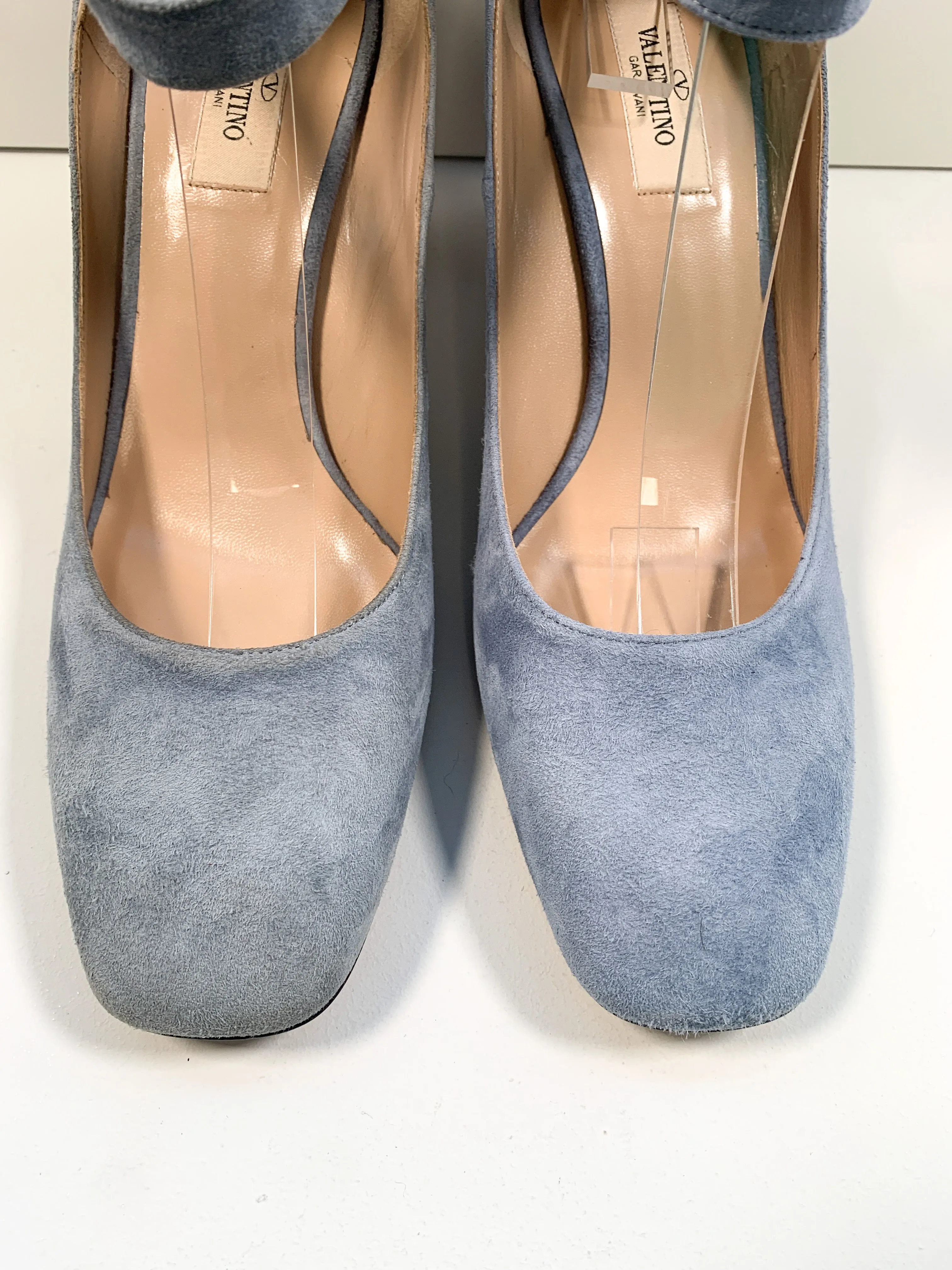 Brand New Valentino Suede Pumps Mid Blue 40.5