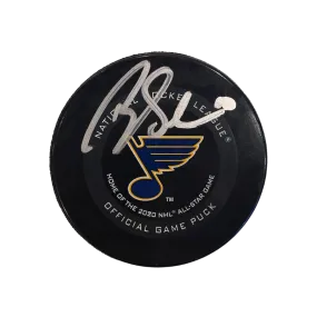 Brayden Schenn St Louis Blues Autographed 2020 Official Game Puck - JSA COA