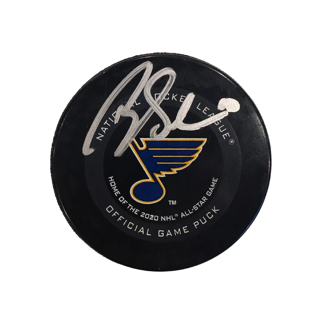 Brayden Schenn St Louis Blues Autographed 2020 Official Game Puck - JSA COA