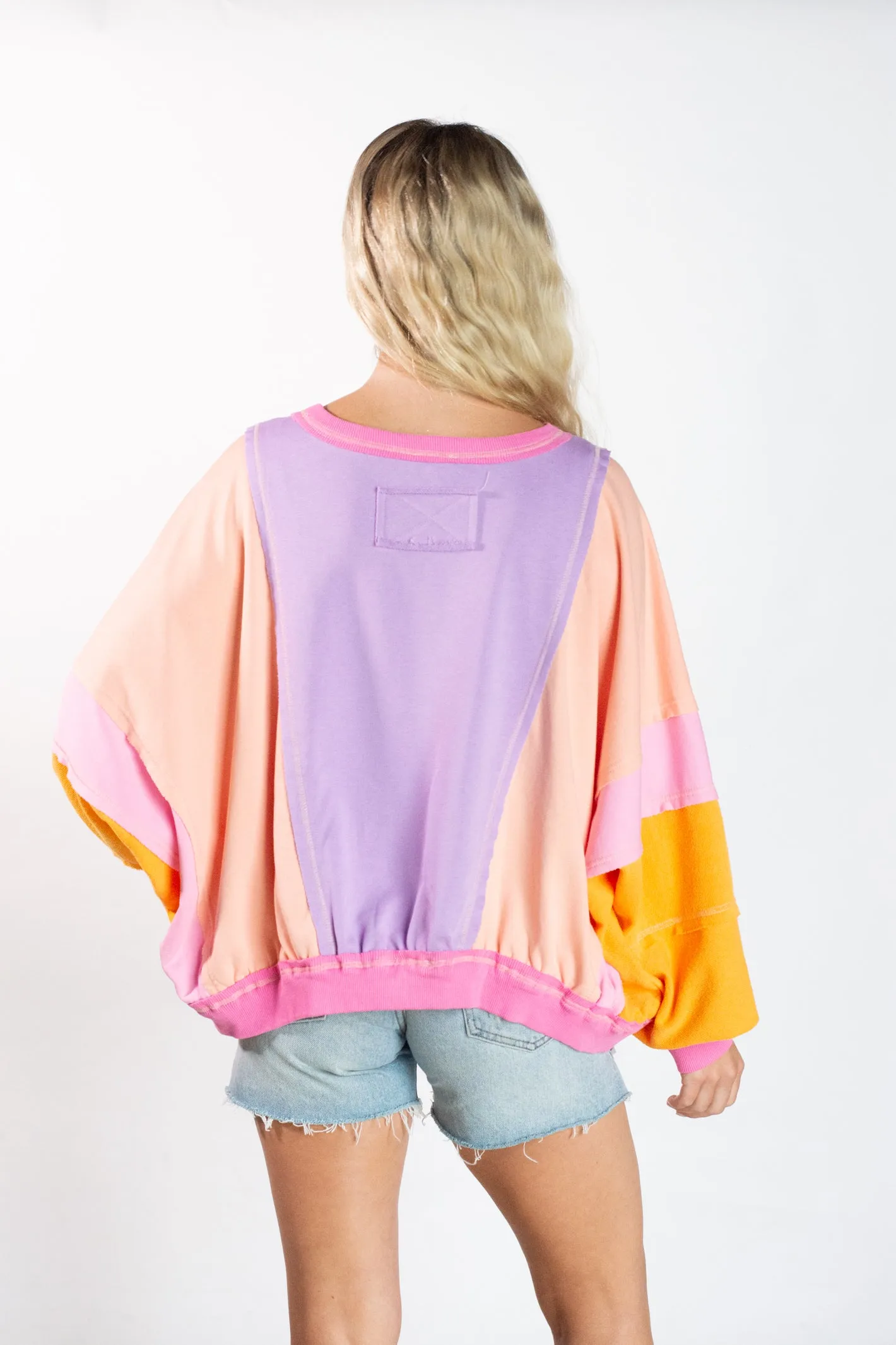 Bright Horizon Color Block Pullover Top