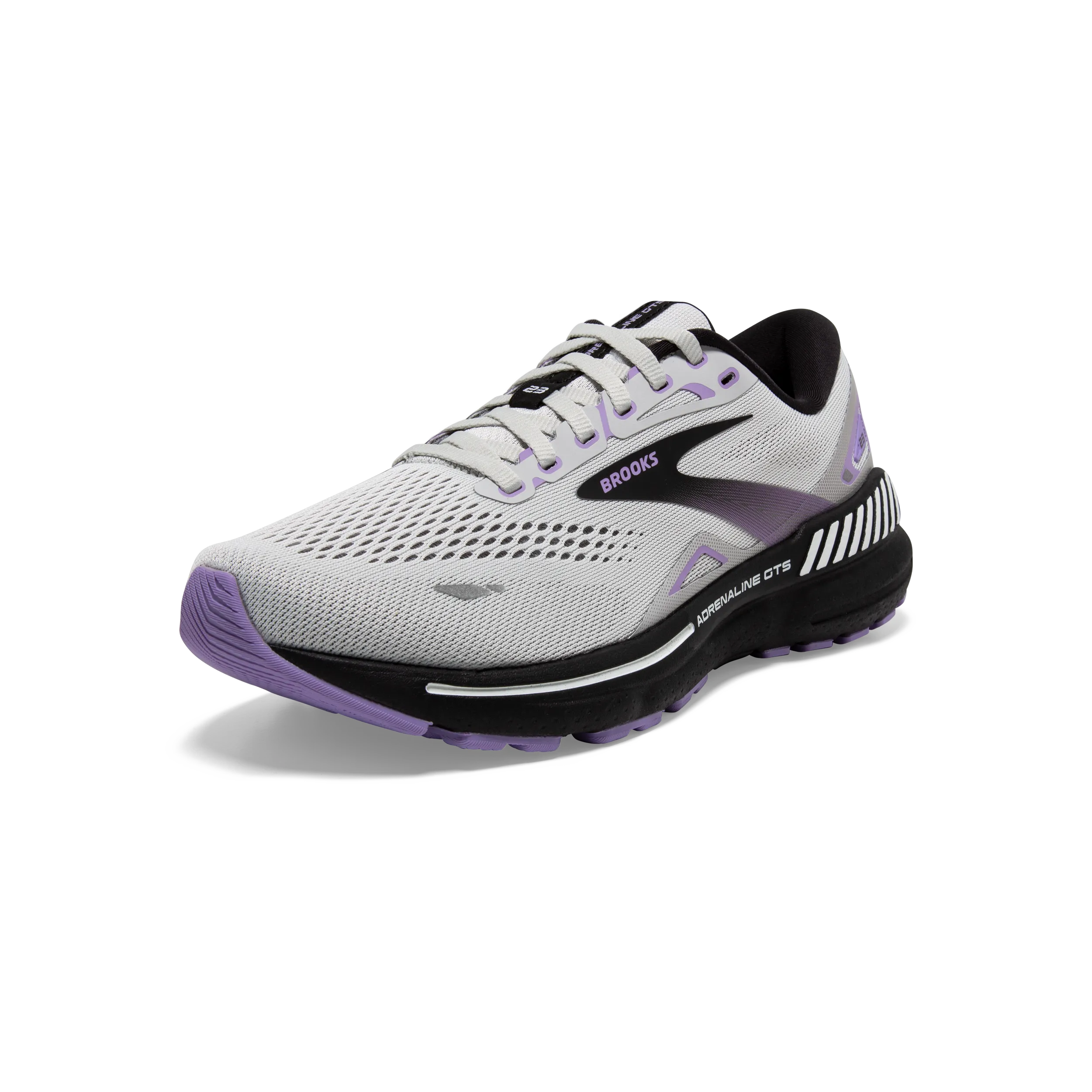 Brooks Adrenaline GTS 23 (D-Width) - Grey/Black/Purple (Womens)