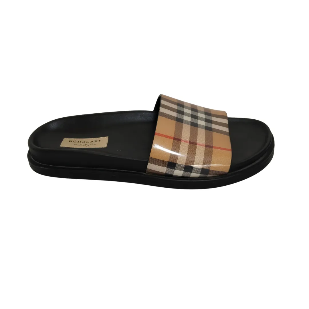 Burberry Signature Check Print Logo Slides | Pre Loved |