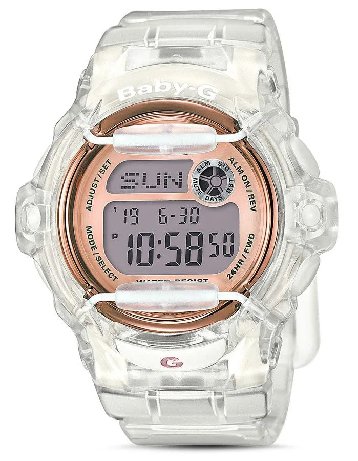 Casio Baby G Whale Watch - Transparent Case & Strap - Gold-Tone Dial - 200m