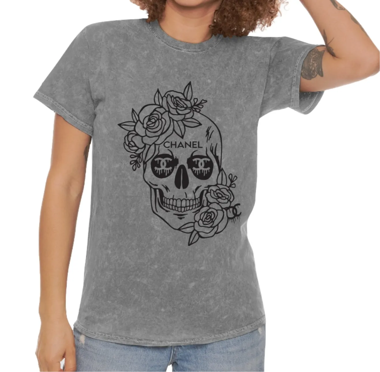 CC SKULL  Mineral Wash T-Shirt