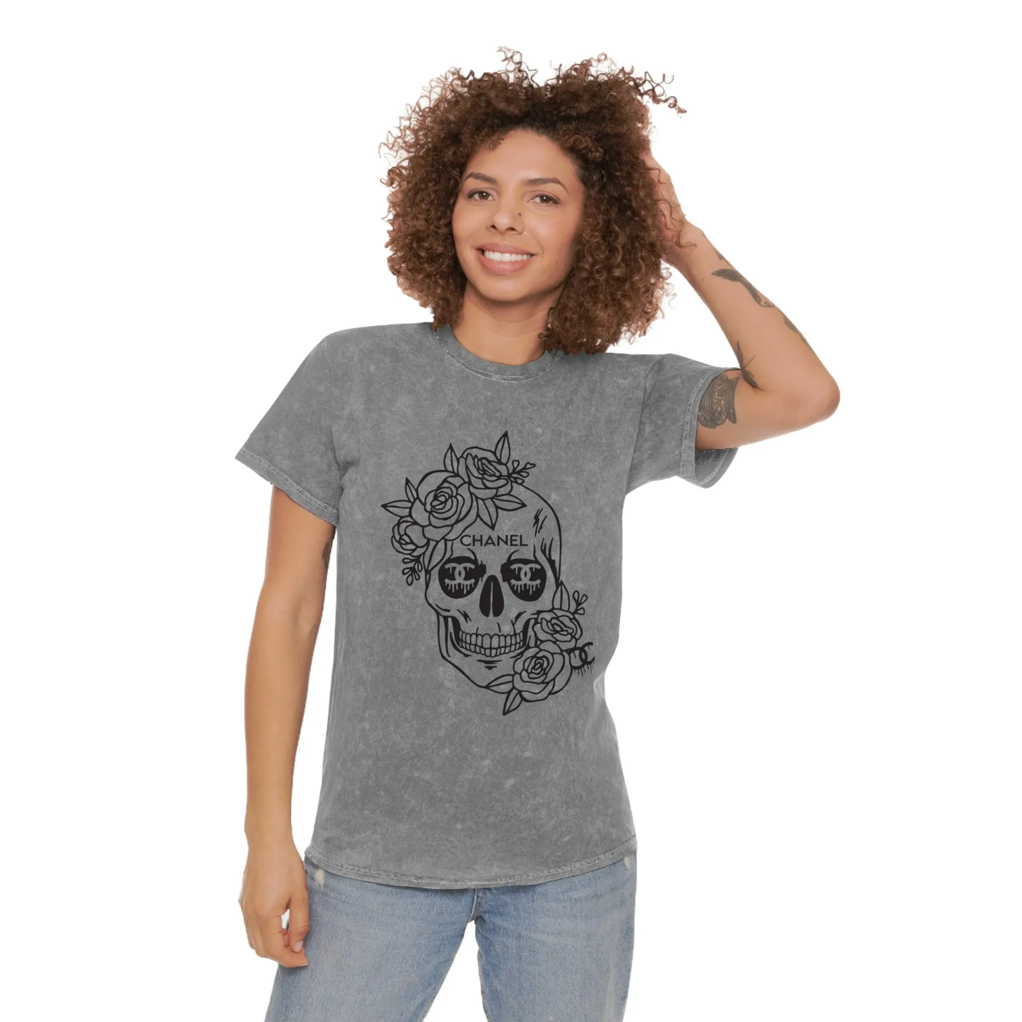 CC SKULL  Mineral Wash T-Shirt