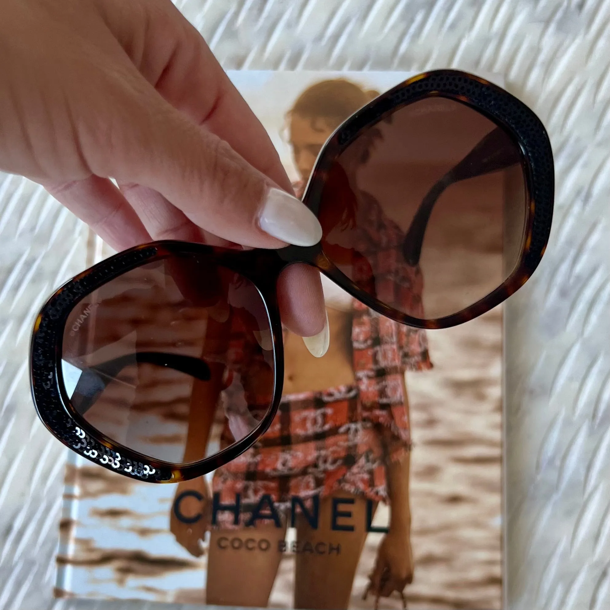 Chanel CC Sequin Sunglasses