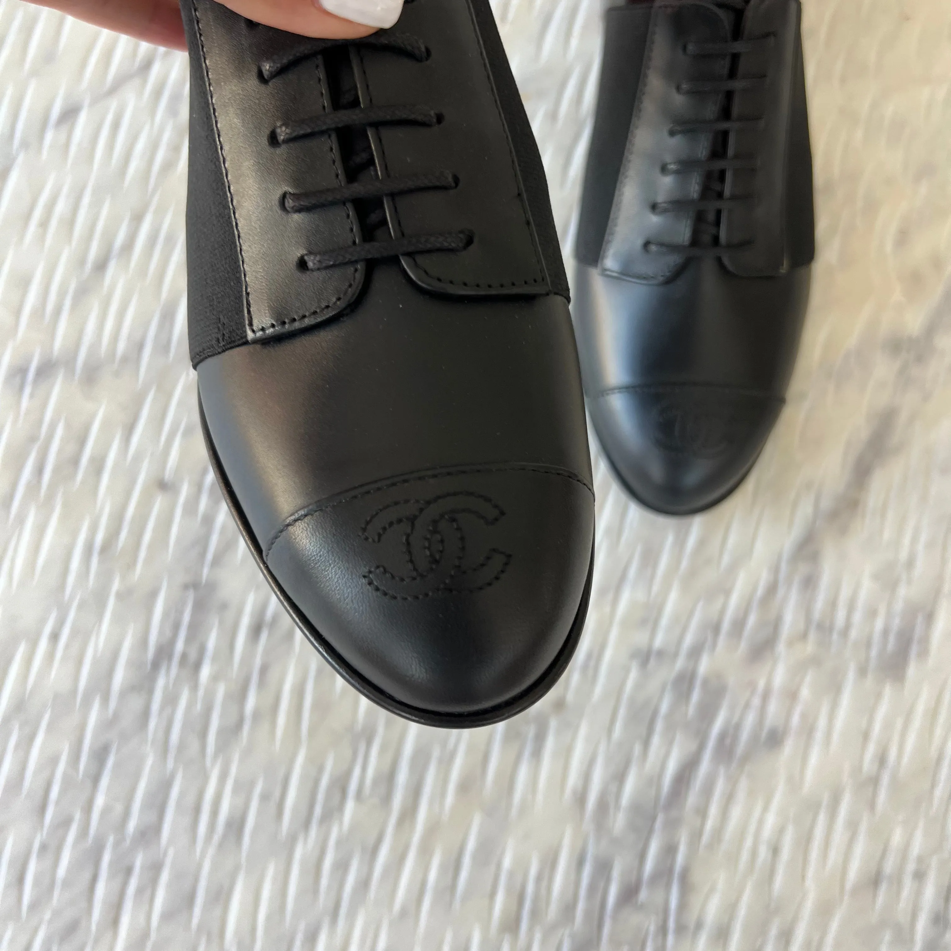 Chanel Lace Up Shoe