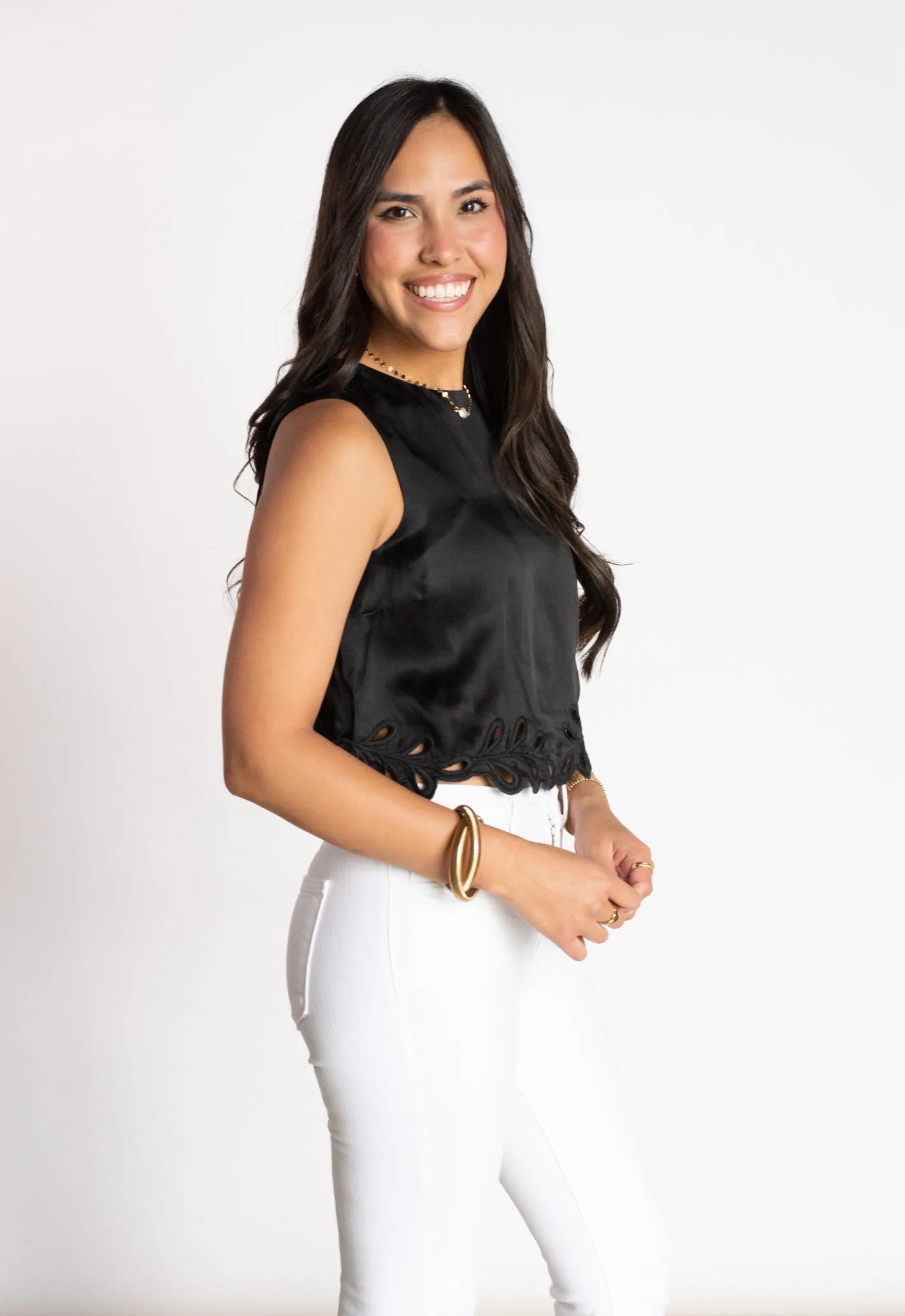 Chic Demeanor Black Crop Top