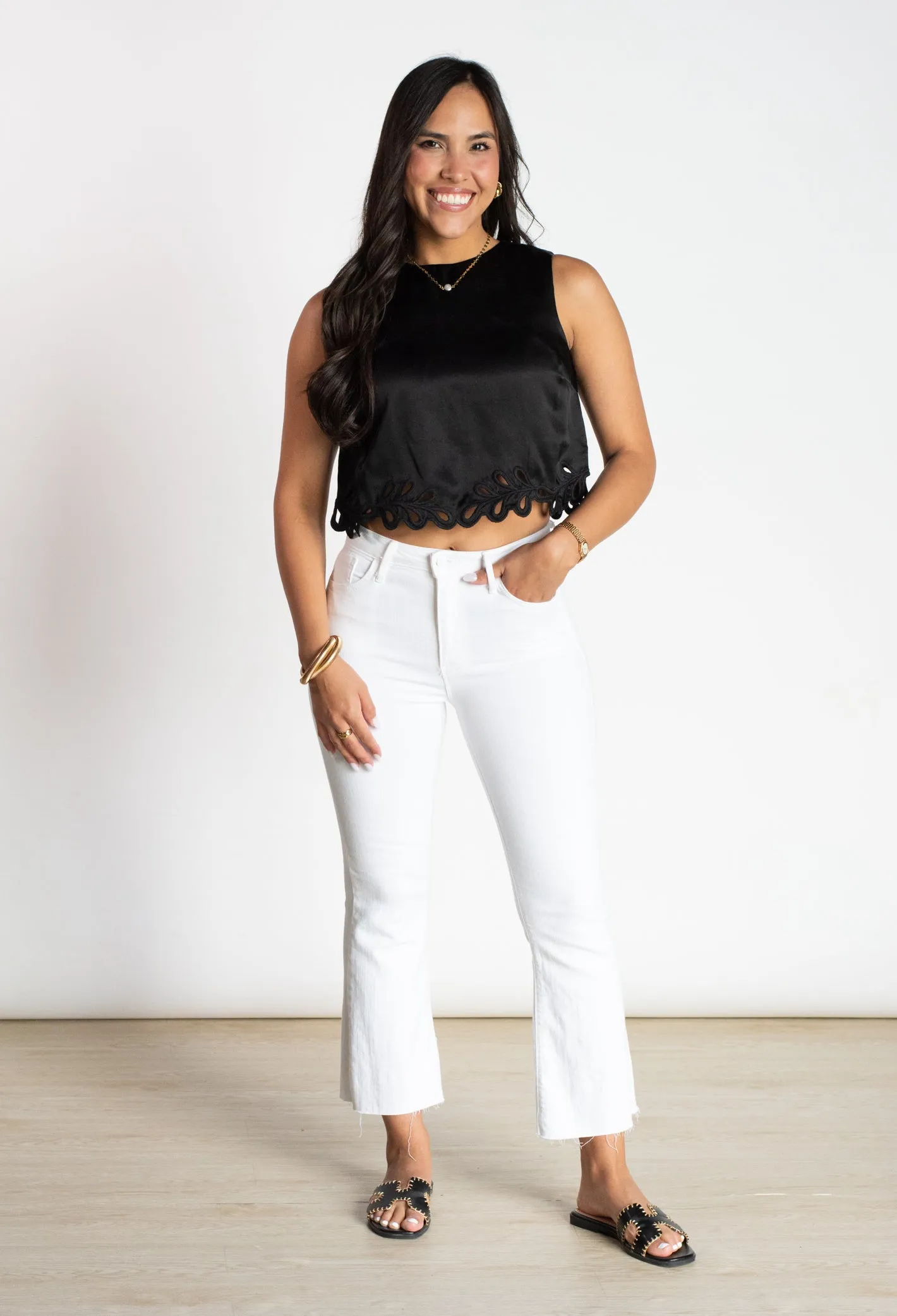 Chic Demeanor Black Crop Top