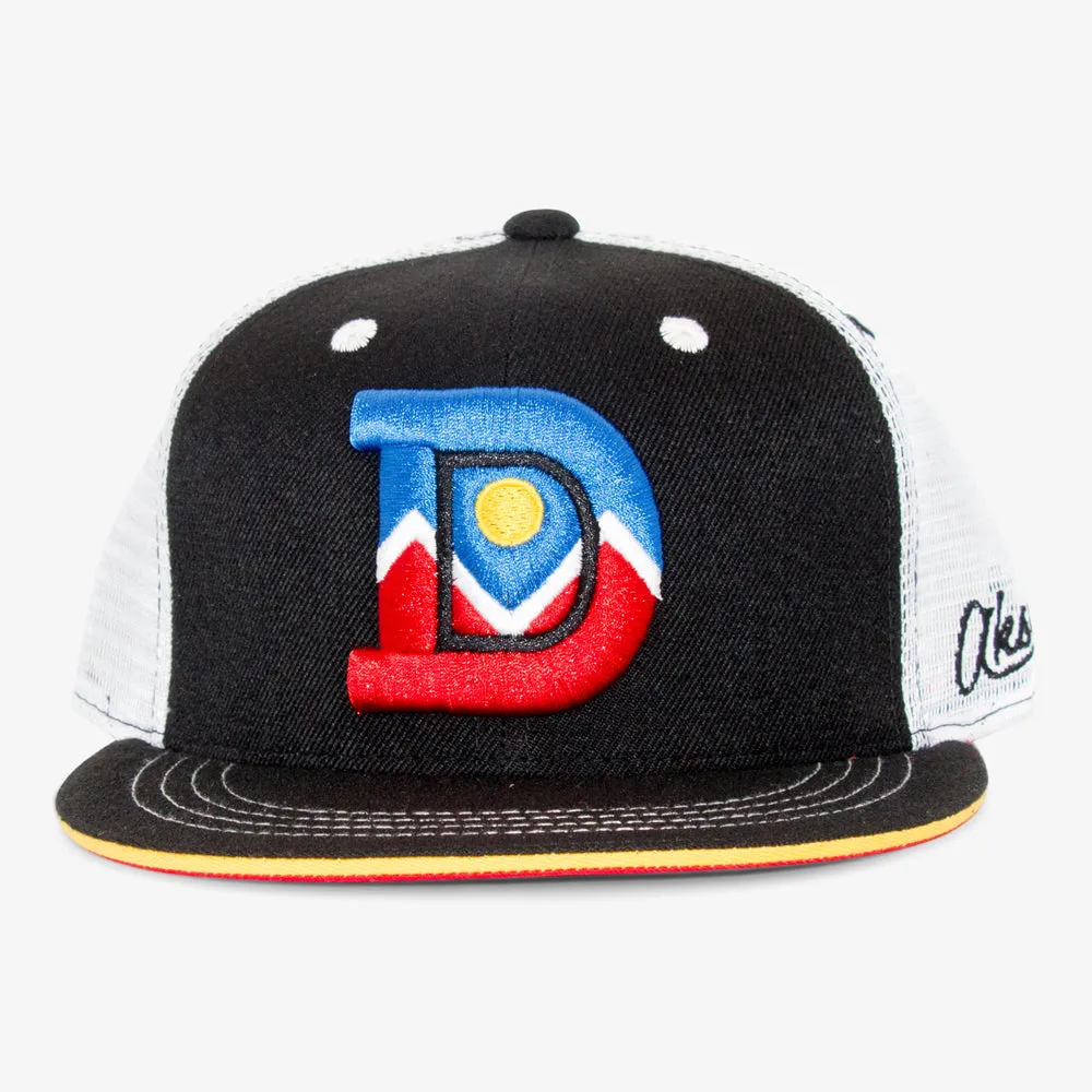 Denver D Flatbill Snapback Hat