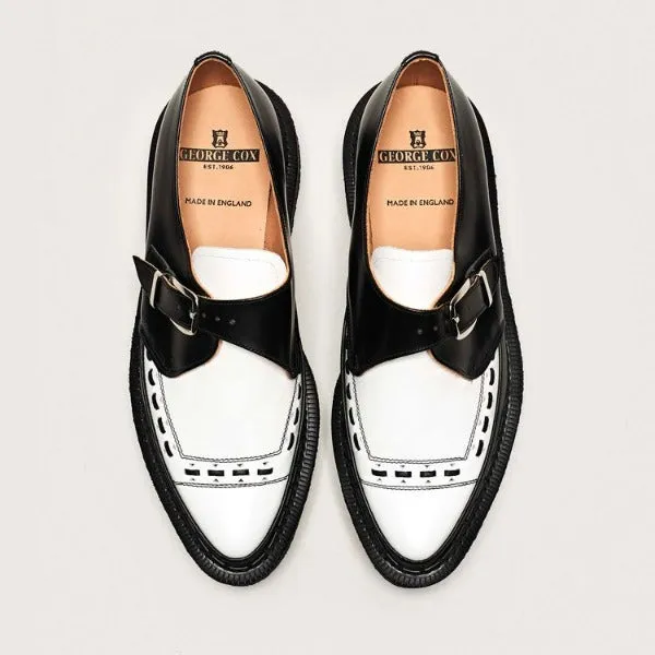 George Cox 3976 V M/G Diano Monk Blk Wht Lea