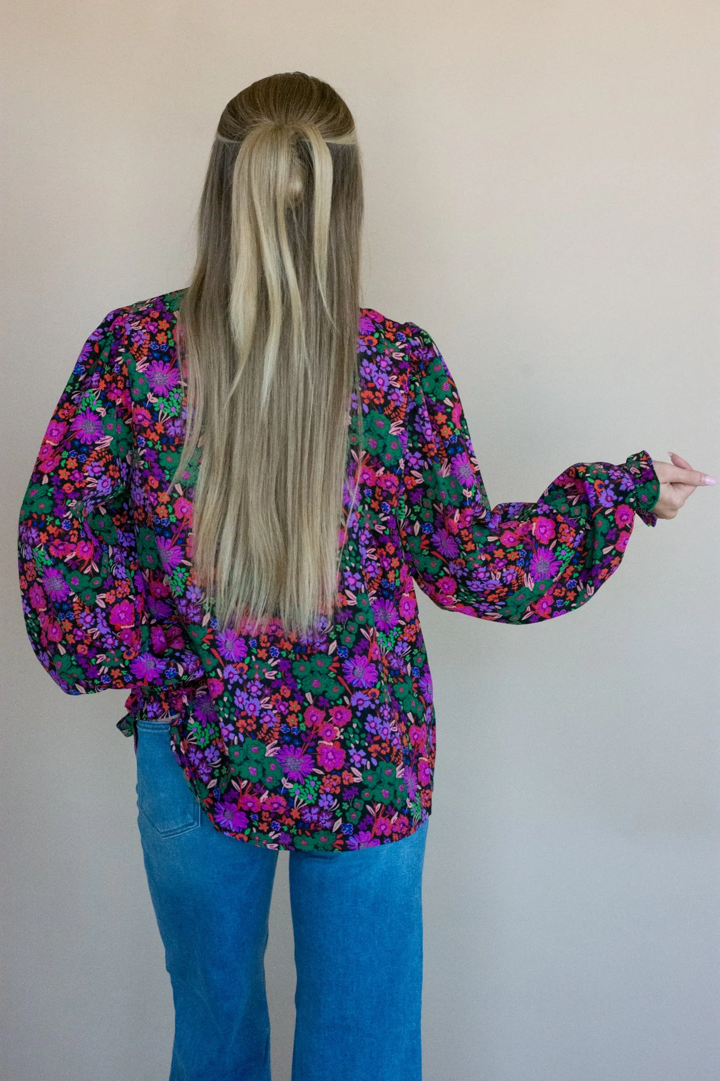 Heart on the Line Printed Blouse