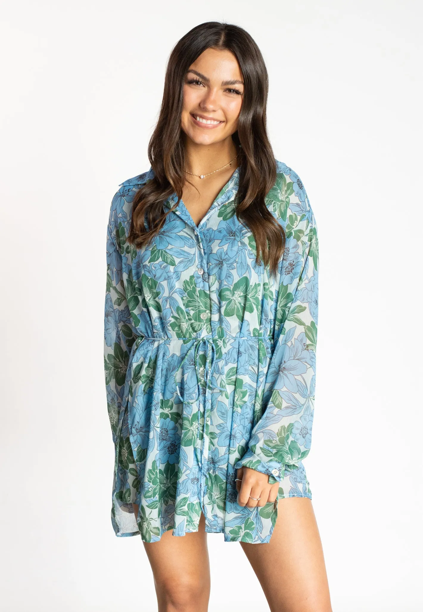 Hint of Sass Floral Button Down Romper