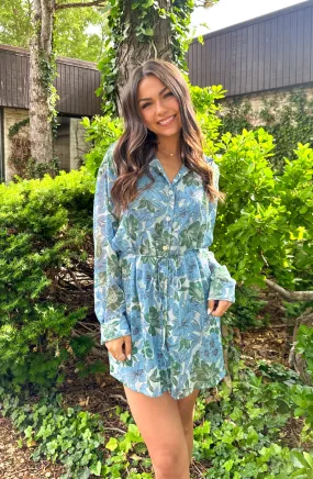 Hint of Sass Floral Button Down Romper