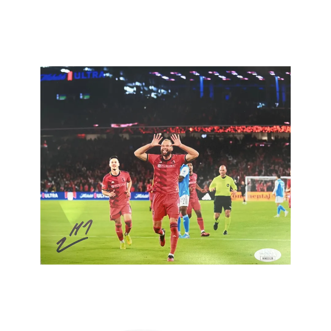 Joao Klauss St Louis City SC Autographed Celebration 8x10 Photo - JSA COA