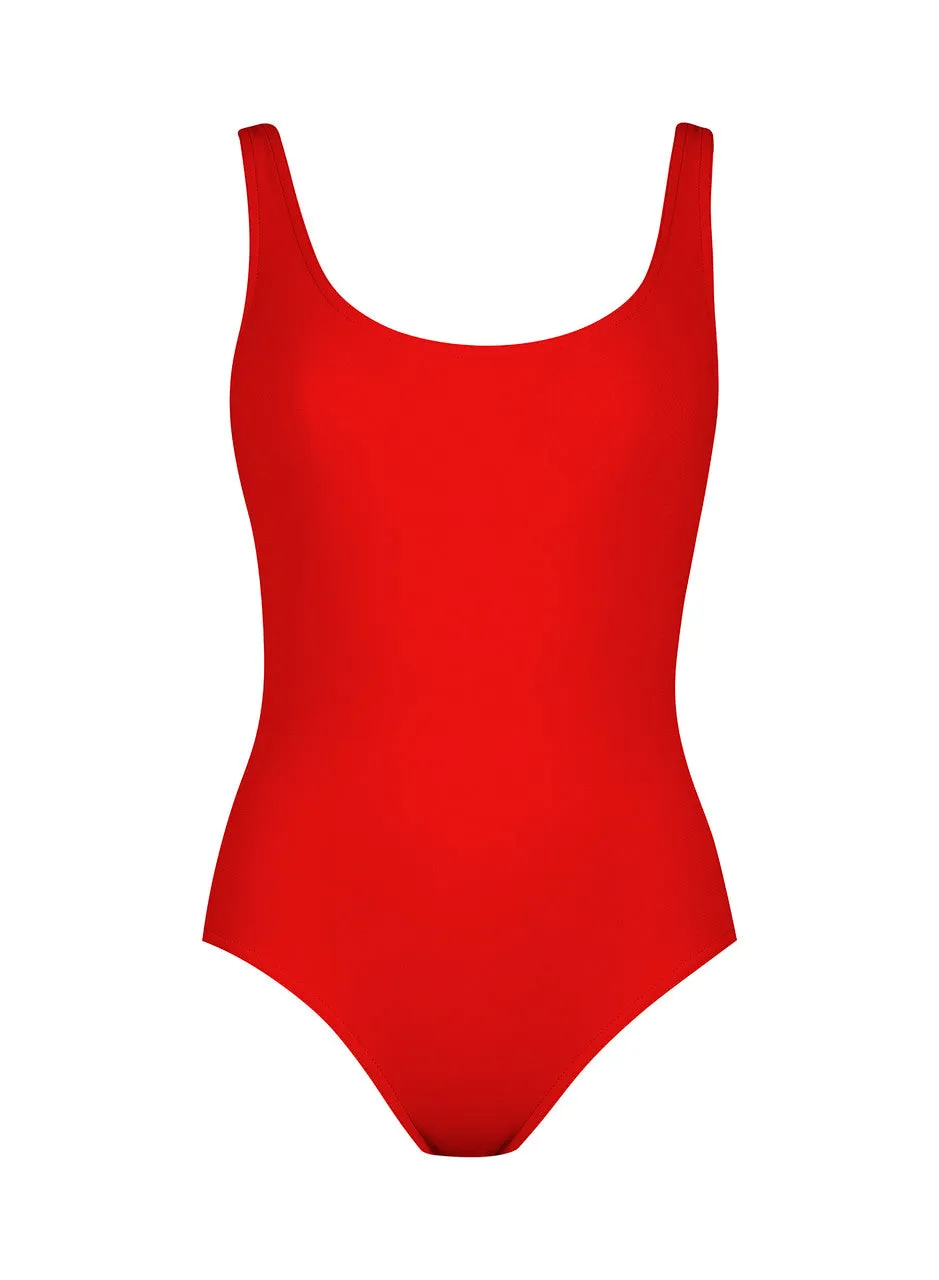 Karla Colletto Basic Round neck One piece Swim Suit