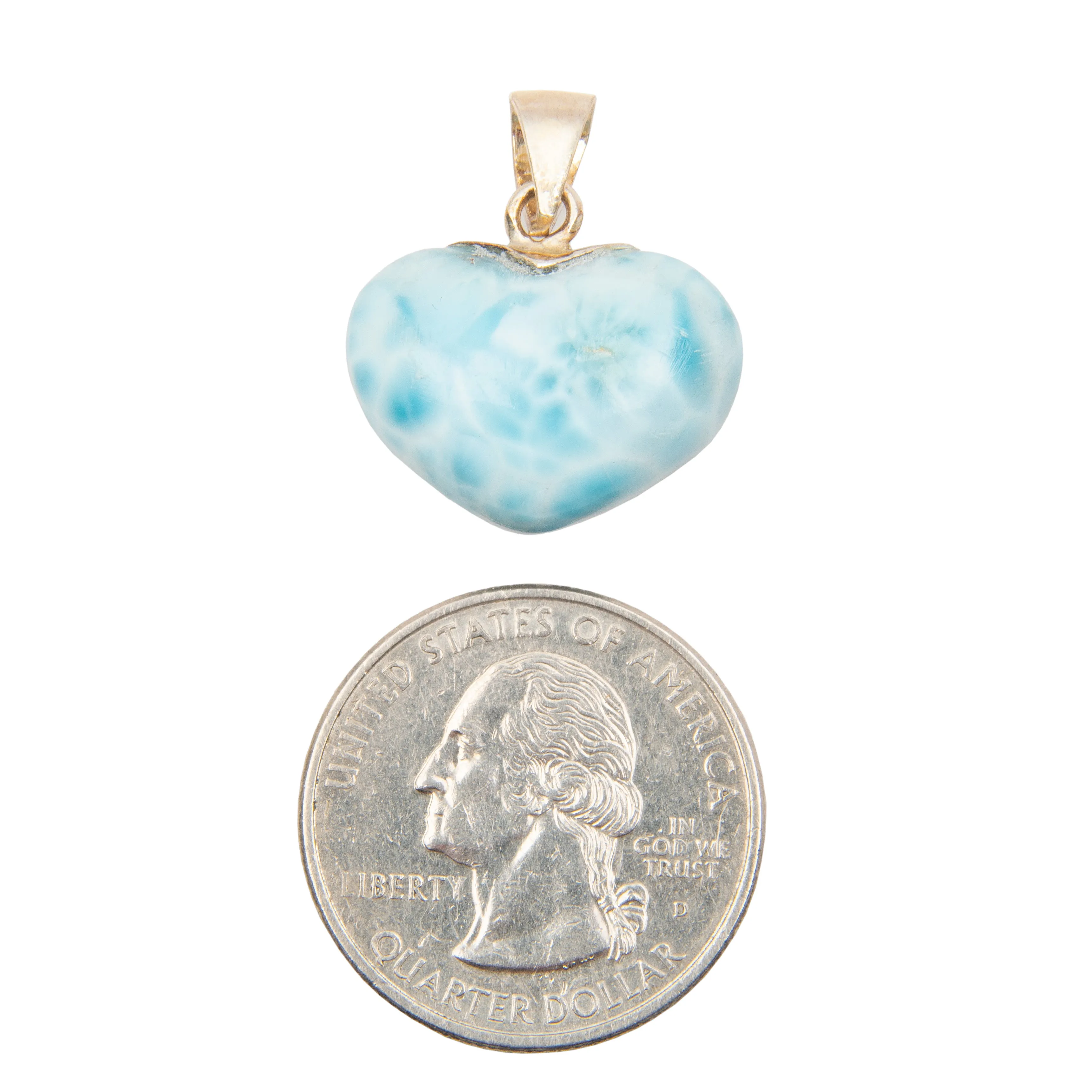 Larimar - Heart Pendant