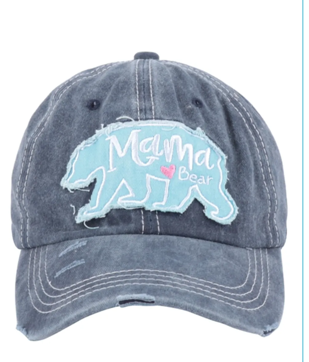 Mama Bear Baseball Cap - 4 COLORS