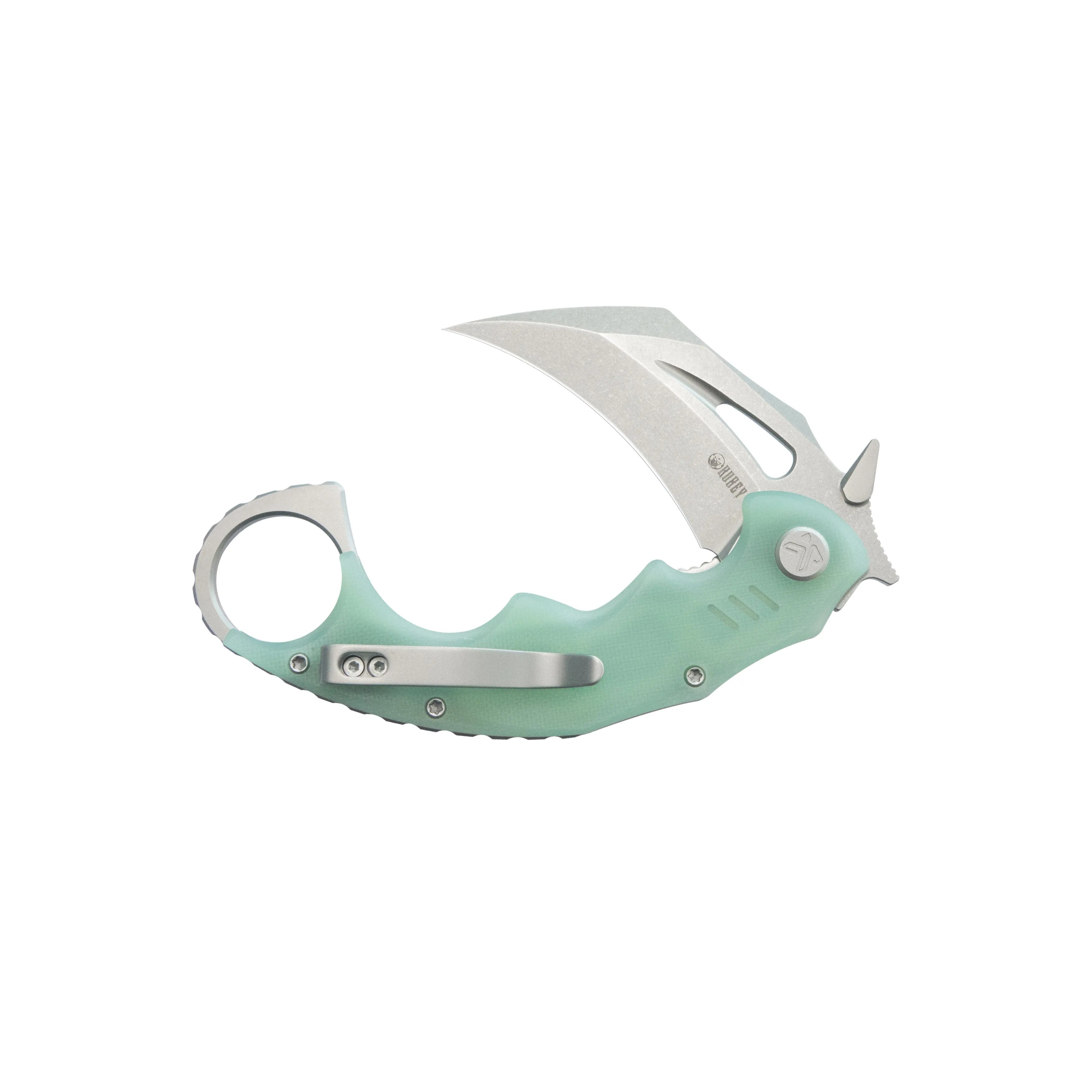 Mini Wrath Karambit Folding Knife Jade G-10 Handle 2.44 Beadblast 14C28N Blade KU262J