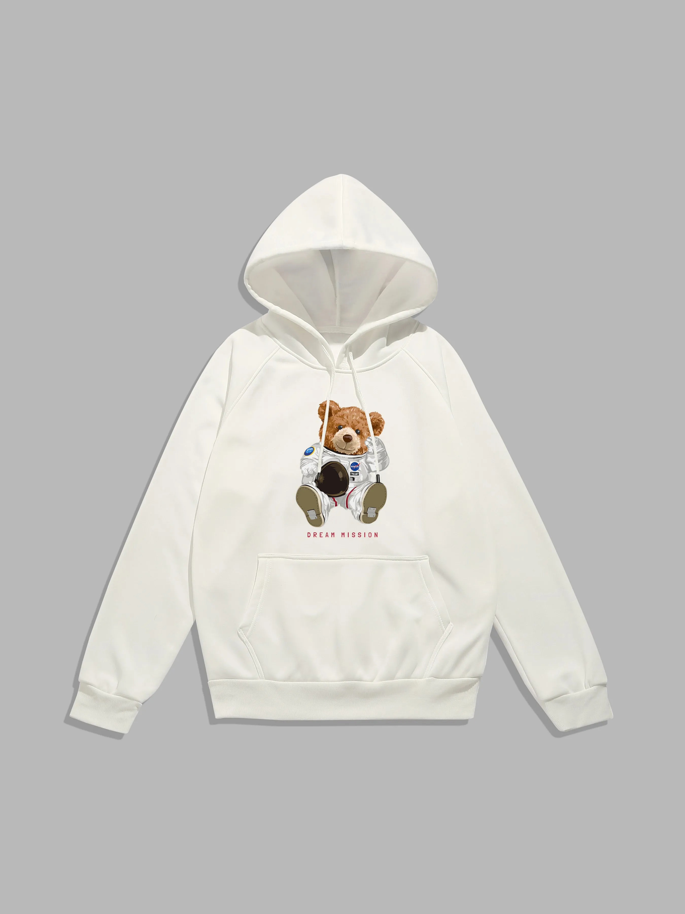 NASA Astronaut Bear Print Hoodie