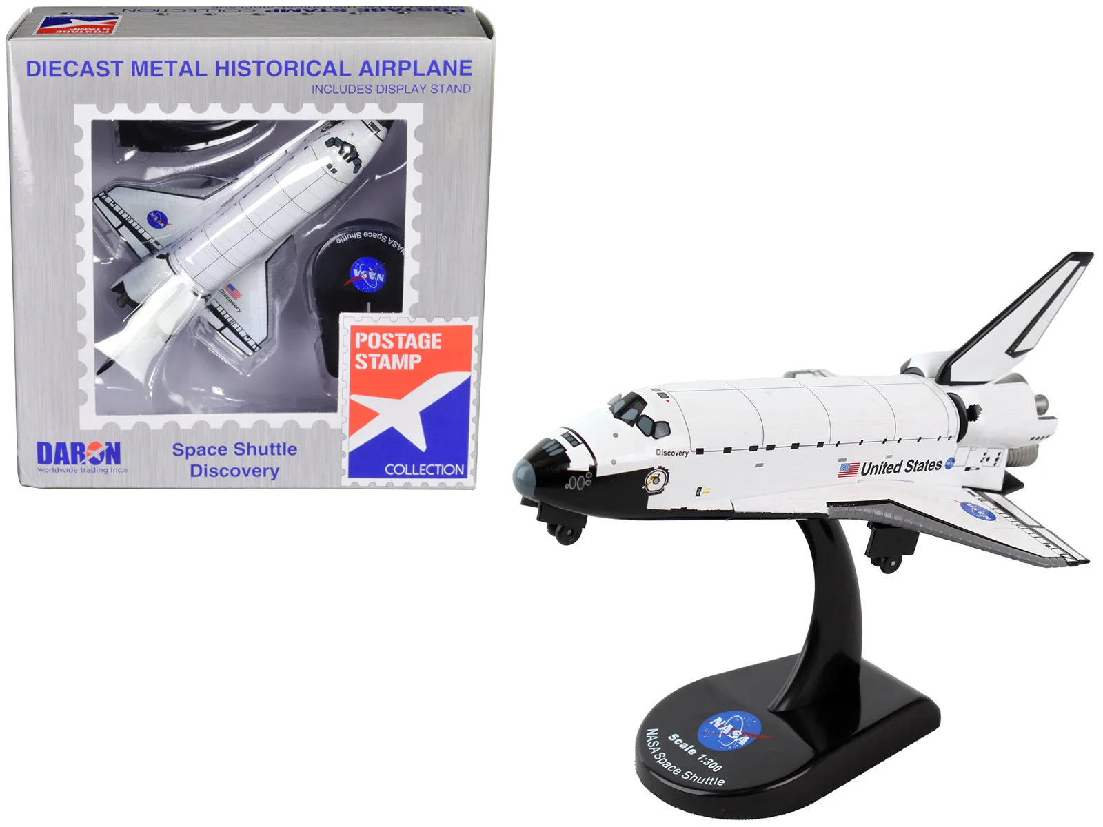 NASA Space Shuttle Discovery (OV-103) United States 1/300 Diecast Model by Postage Stamp