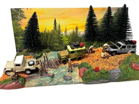 Overland Off-Road Diorama with Forest Background for 1/64 Scale Models by American Diorama