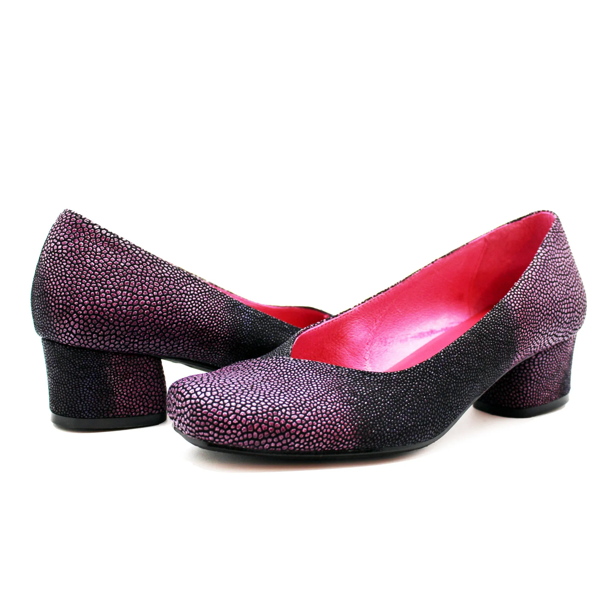 Polo - Purple Stingray Low heel shoe