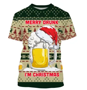 Pull De Nol, Bière, Merry Drunk, Cadeau Nol Famille - CT07112238