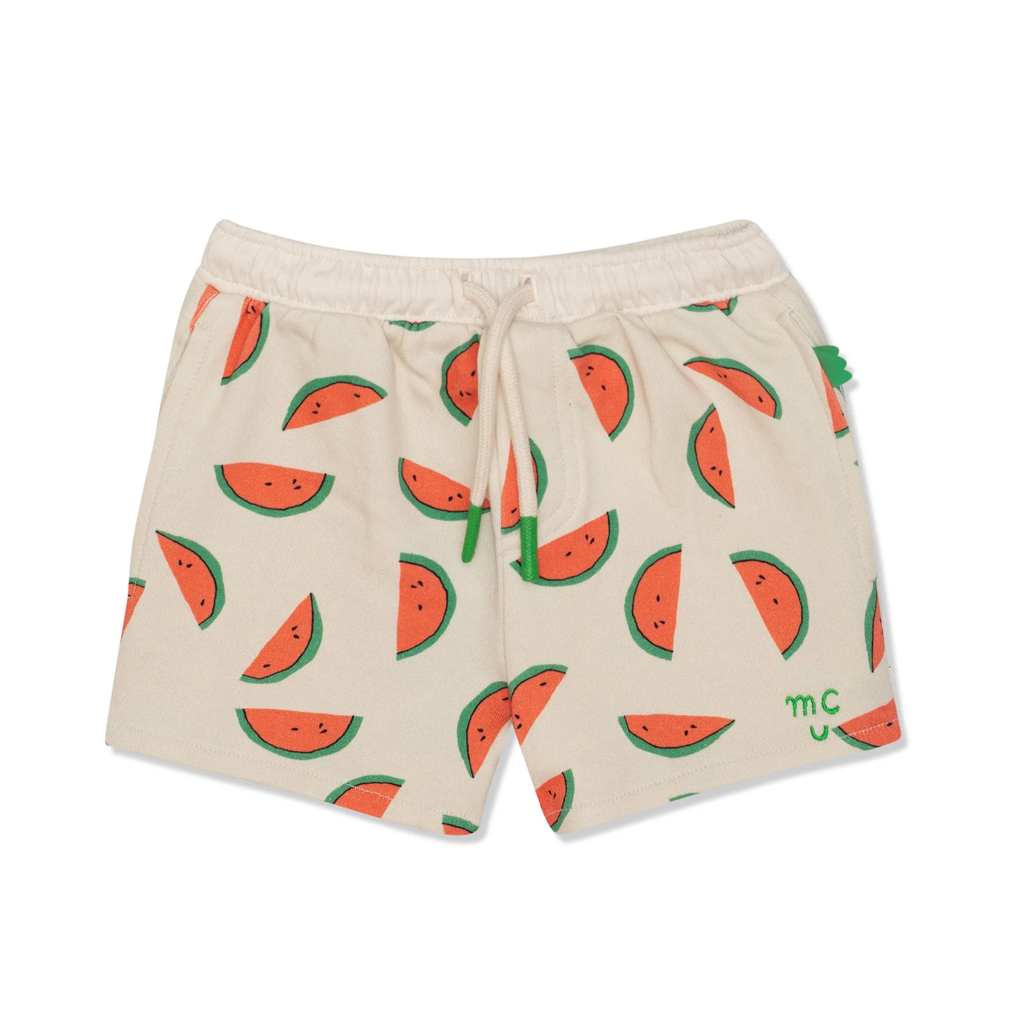 Recycled Cotton Pineapple Harvest Cropped Girl Shorts