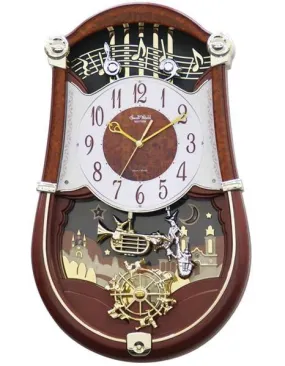 Rhythm Clocks Concerto Entertainer II Magic Motion Musical Clock - 30 Songs