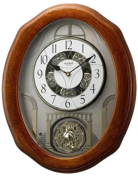 Rhythm Clocks Joyful Glory Magic Motion Musical Clock - 30 Songs - Wooden Case