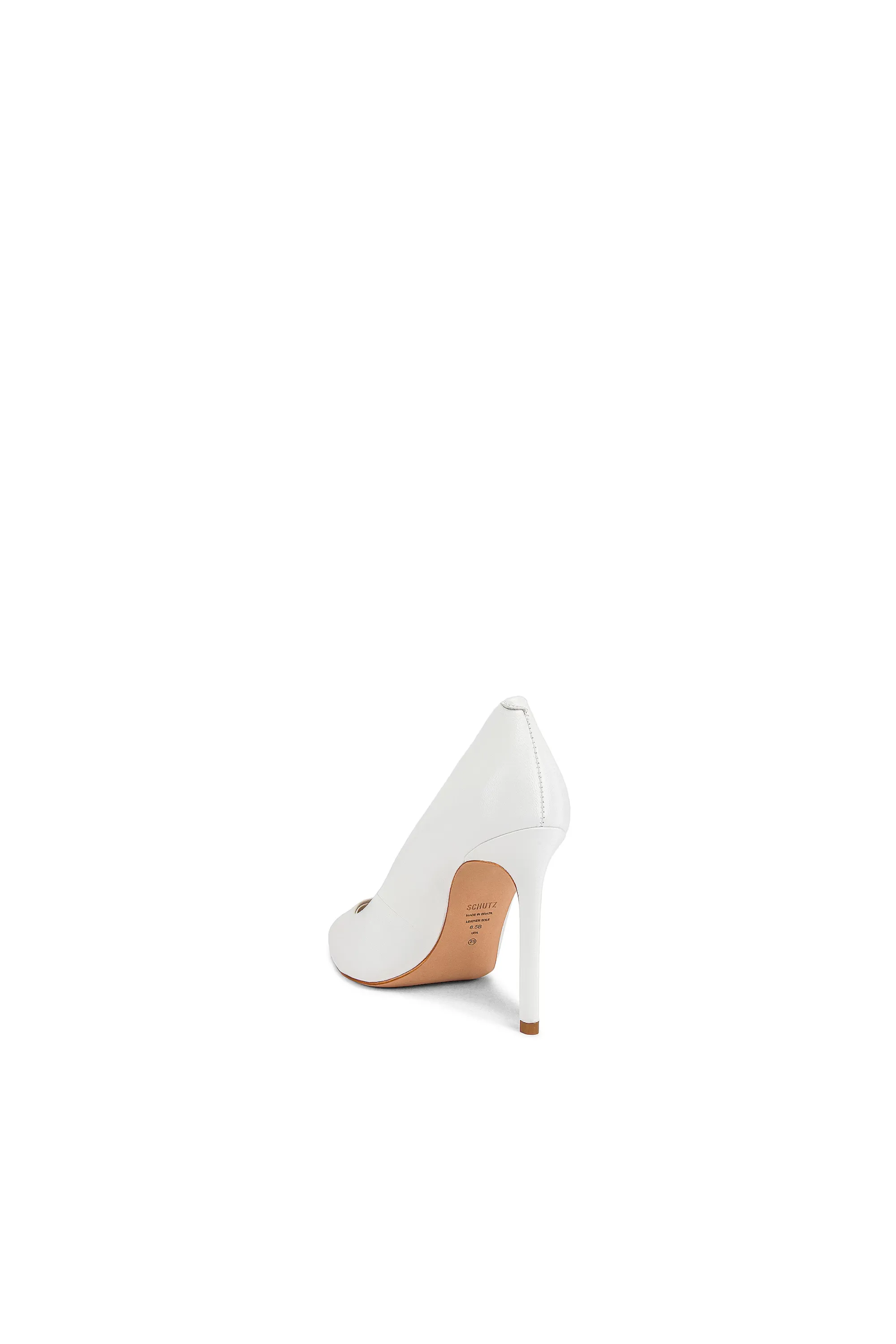 Schutz Lou Pump White Leather