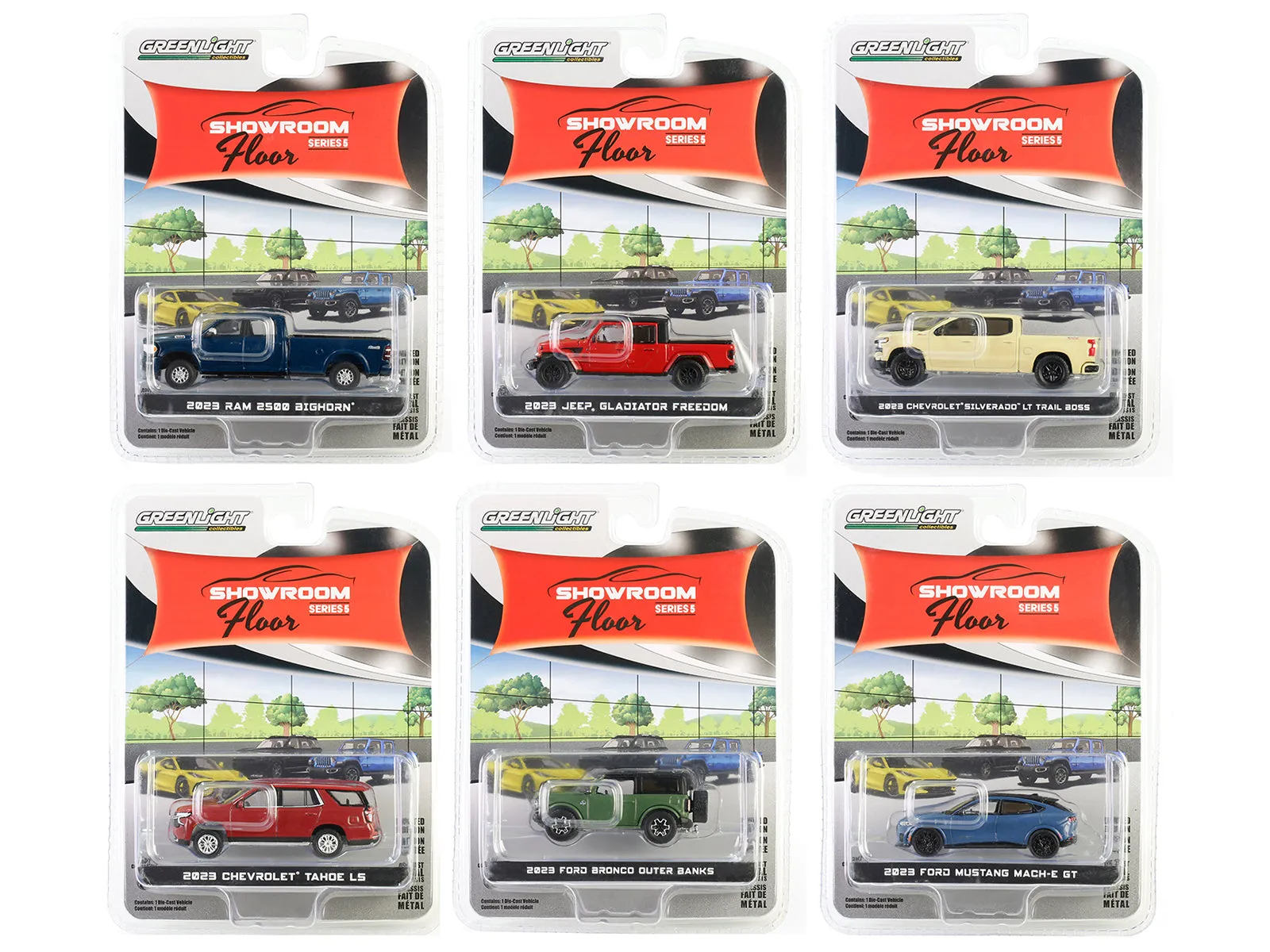 Showroom Floor Set of 6 Cars Series 5 1/64 Diecast Model Cars by Greenlight