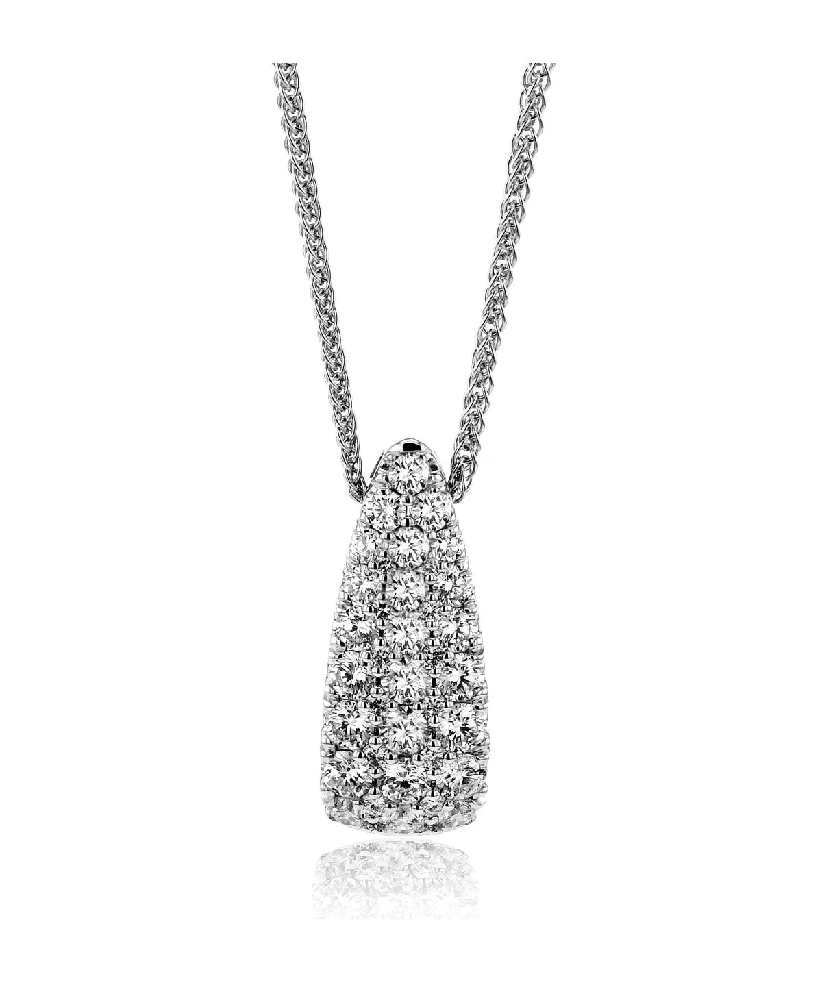 Simon G. 18KW DIAMOND PENDANT ON 18 ADJUSTABLE CHAIN