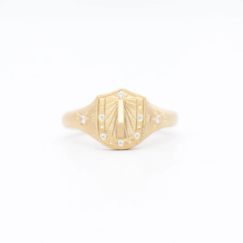 Sundial Signet Ring