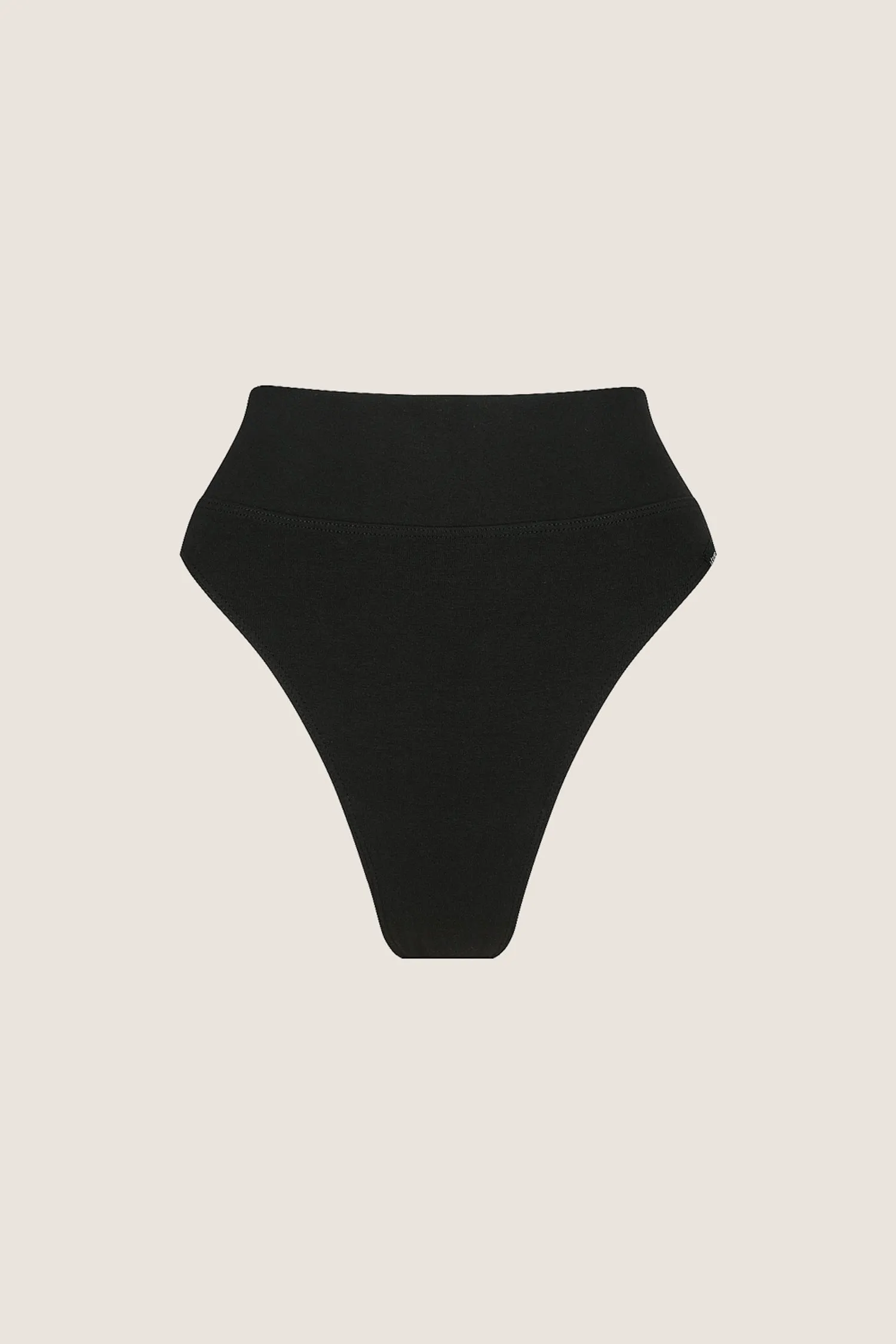 TAYA ORGANIC COTTON HIGH CUT G STRING - BLACK