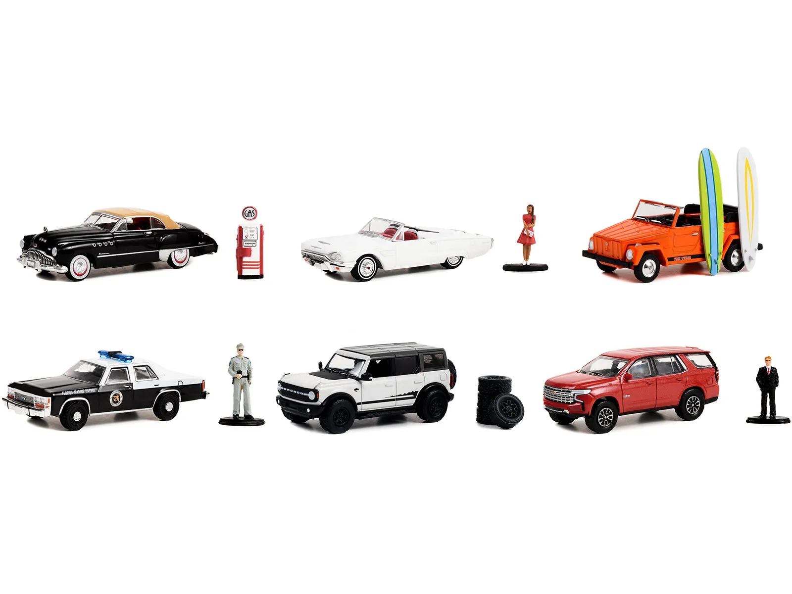 The Hobby Shop Set of 6 pieces Series 14 1/64 Diecast Model Cars by Greenlight