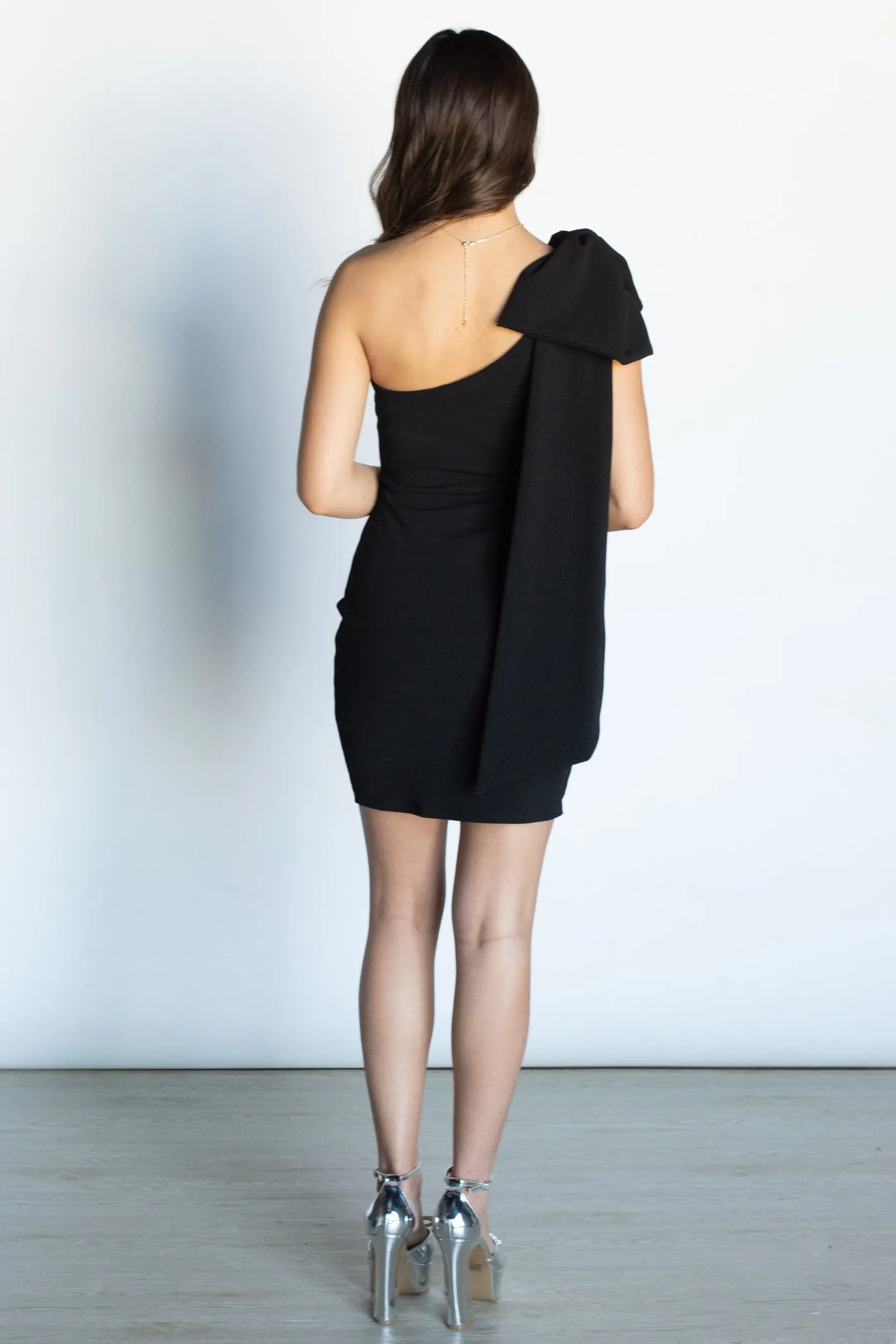 Treat Me Right Black One Shoulder Dress