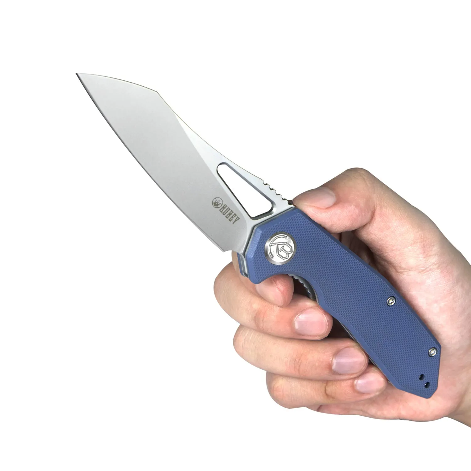 Vagrant Liner Lock Folding Knife Denim Blue G10 Handle (3.1 Sandblast AUS-10) KU291F