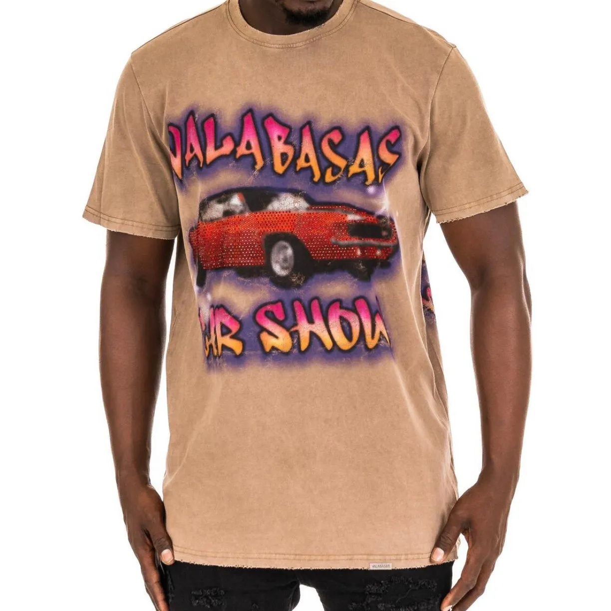 Valabasas 77 Car Show Vintage Moca Tee